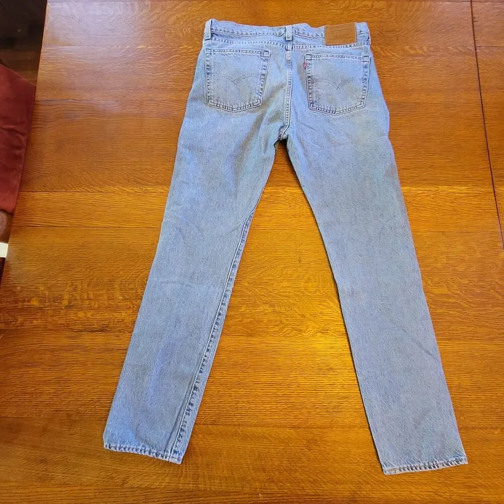 Levi's 510 Premium Slim Skinny Jeans Light Blue Stretch Denim
